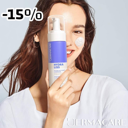 Mousse nettoyante Hydraliss DERMACARE vendue sur laparadulac.com, parapharmacie Tunisie, nettoie et hydrate les peaux sensibles.

