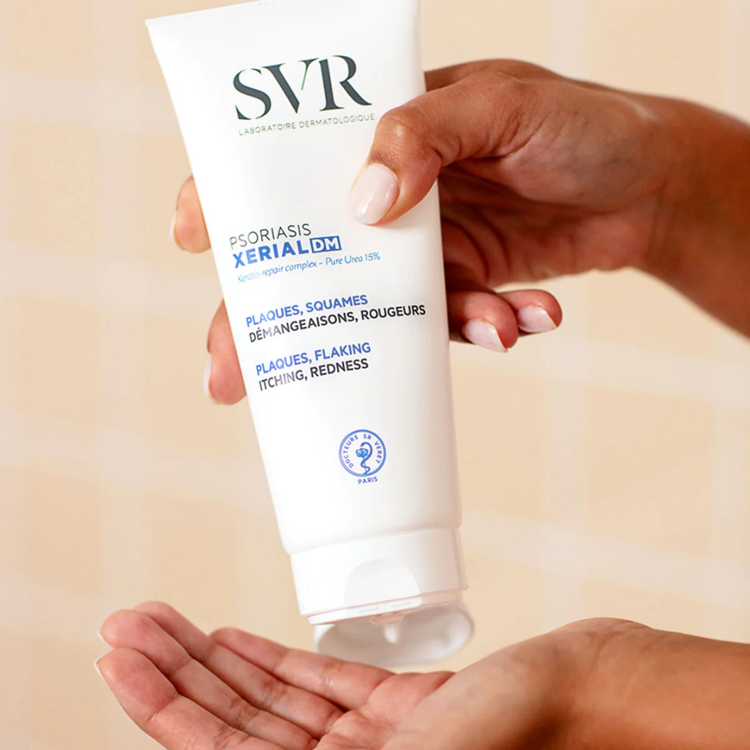 SVR Xerial DM Psoriasis 200ml en vente sur laparadulac.com – parapharmacie Tunisie pour soulager efficacement les symptômes du psoriasis. SVR Tunisie.

