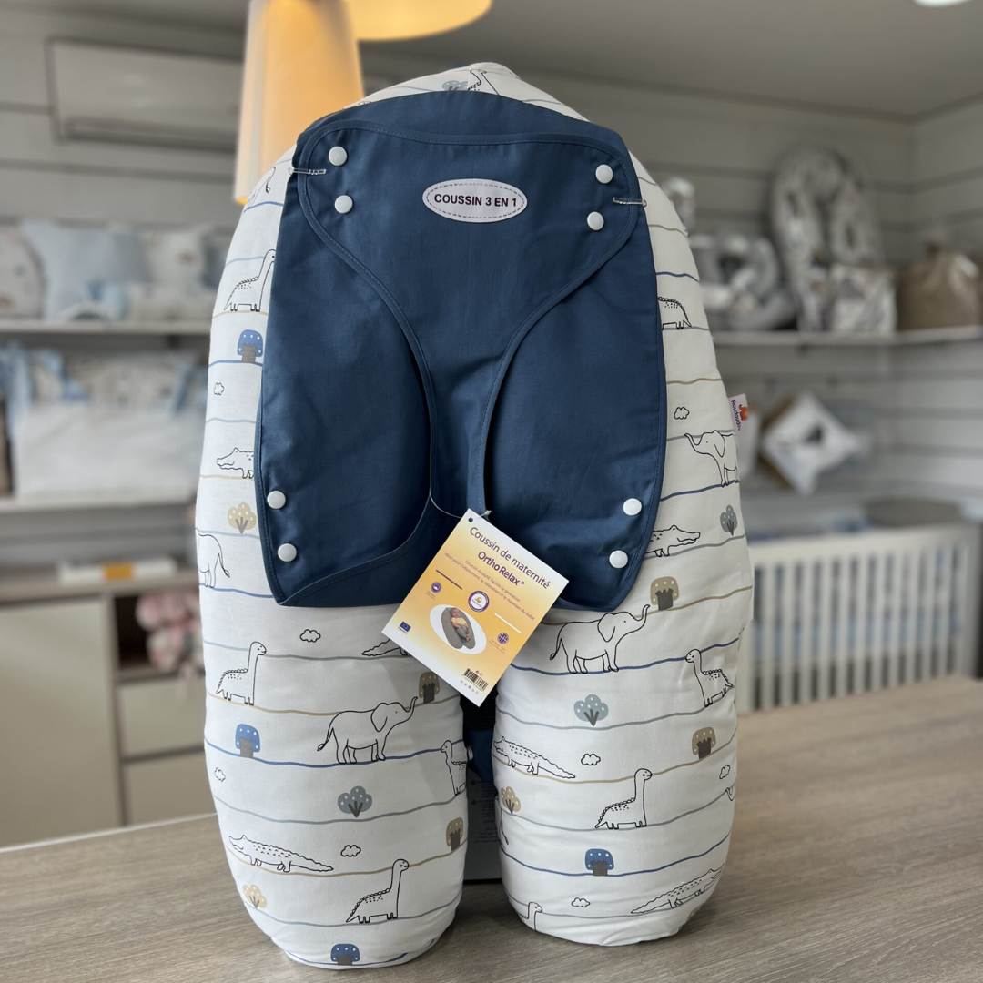 Roudoudou Coussin Relax sur laparadulac.com, parapharmacie Tunisie : coussin 3 en 1 pour grossesse, allaitement et transat bébé.