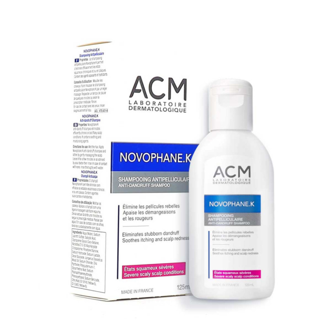 ACM Novophane K anti-pelliculaire, shampoing rougeurs démangeaisons sur laparadulac.com, parapharmacie Tunisie.

