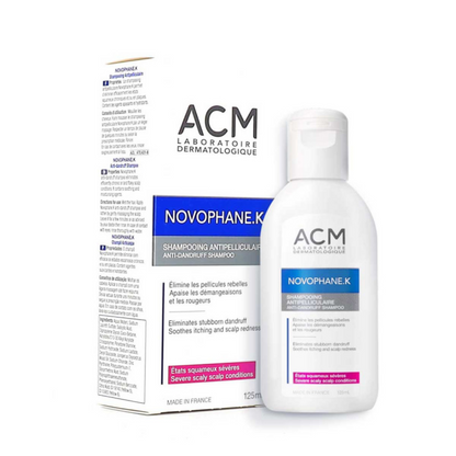 ACM Novophane K anti-pelliculaire, shampoing rougeurs démangeaisons sur laparadulac.com, parapharmacie Tunisie.

