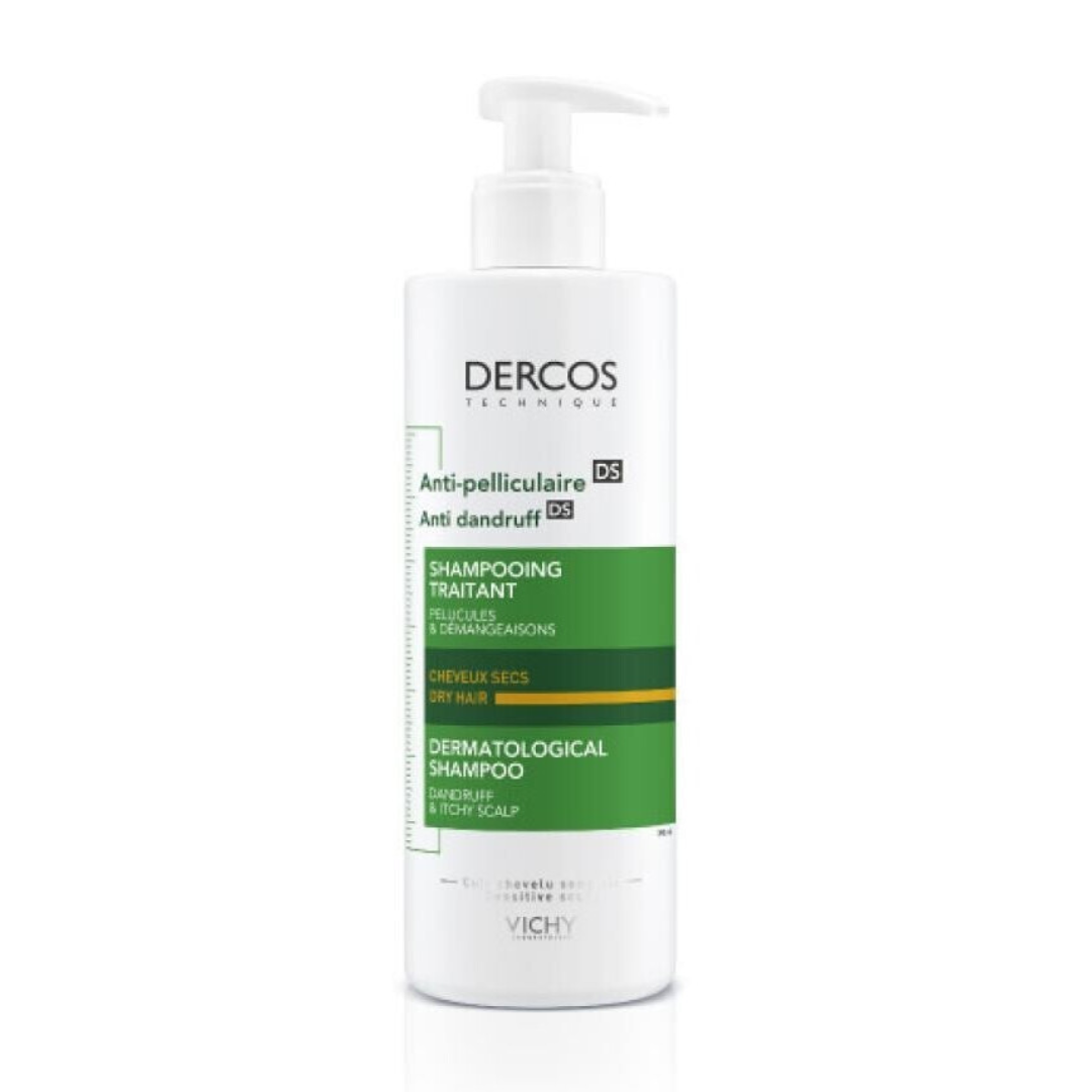 Shampooing Vichy Dercos Anti‑Pelliculaire 400 ml pour cheveux secs sur laparadulac.com, parapharmacie Tunisie : soin traitant antipelliculaire et apaisant.

