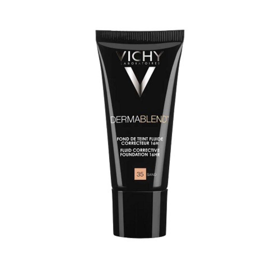 Fond de teint fluide Vichy Dermablend 35 Sand sur laparadulac.com, parapharmacie Tunisie pour correction teint naturel à Tunis.


