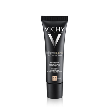 Fond de teint correcteur Vichy Dermablend 3D Correction 25 Nude sur laparadulac.com, parapharmacie Tunisie pour maquillage peau grasse à Tunis.


