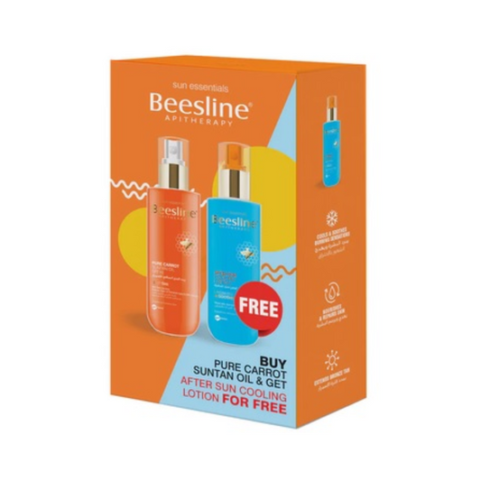 Coffret Solaire Beesline : Huile de Bronzage Carotte SPF 10 + Lait Après-Soleil Apaisant Offert - Pack été disponible sur La Para du Lac Tunisie