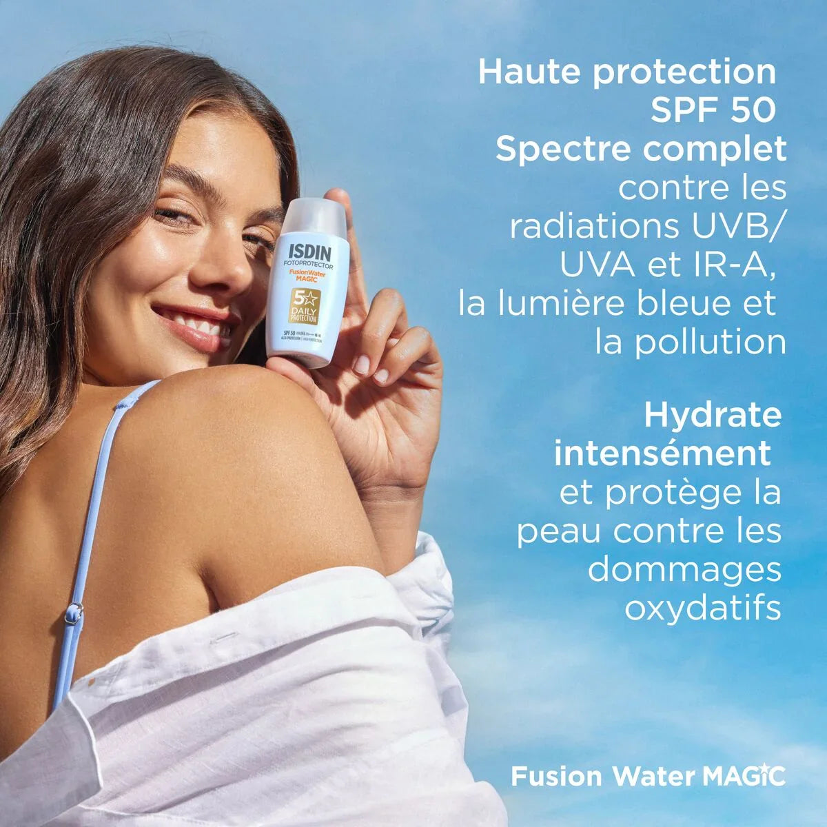 ISDIN Fusion Water Magic Invisible SPF50+ Tunisie original authentique - parapharmacie en ligne La Para Du Lac