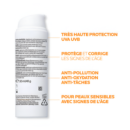 Soin solaire anti-rides La Roche-Posay Anthelios Age Correct SPF50 – parapharmacie Tunisie – disponible sur laparadulac.com