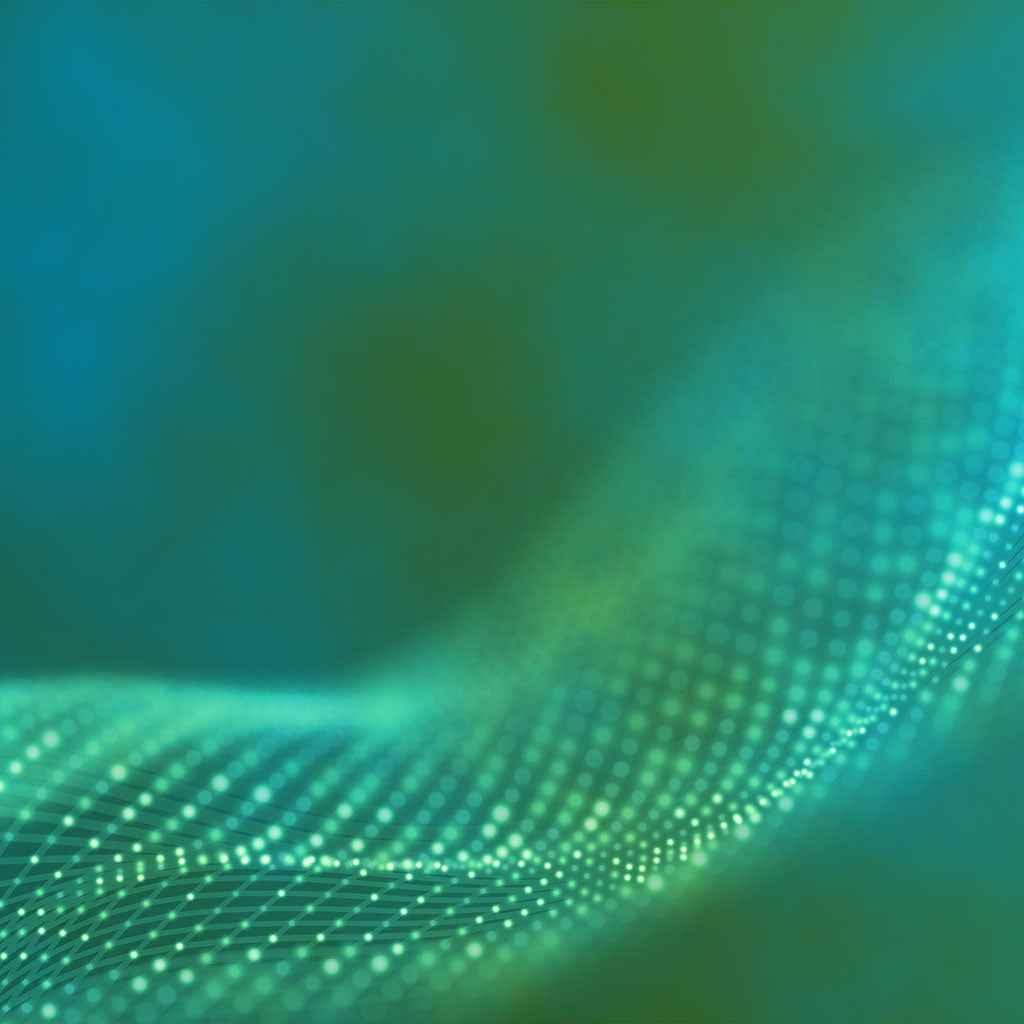 Fond abstrait ondulé vert-bleu avec points lumineux | La Para Du Lac