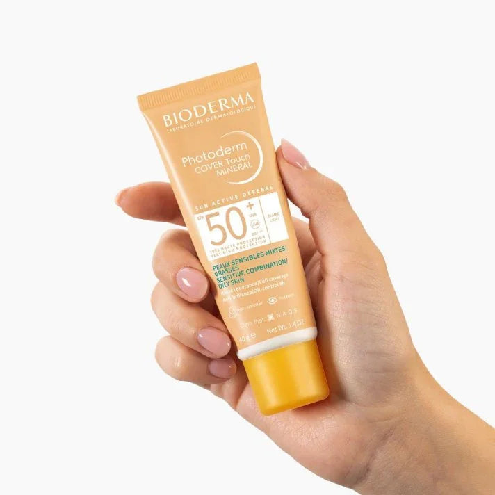 Bioderma Photoderm Cover Touch Mineral SPF50+ crème teintée pour peaux sensibles mixtes | La Para Du Lac