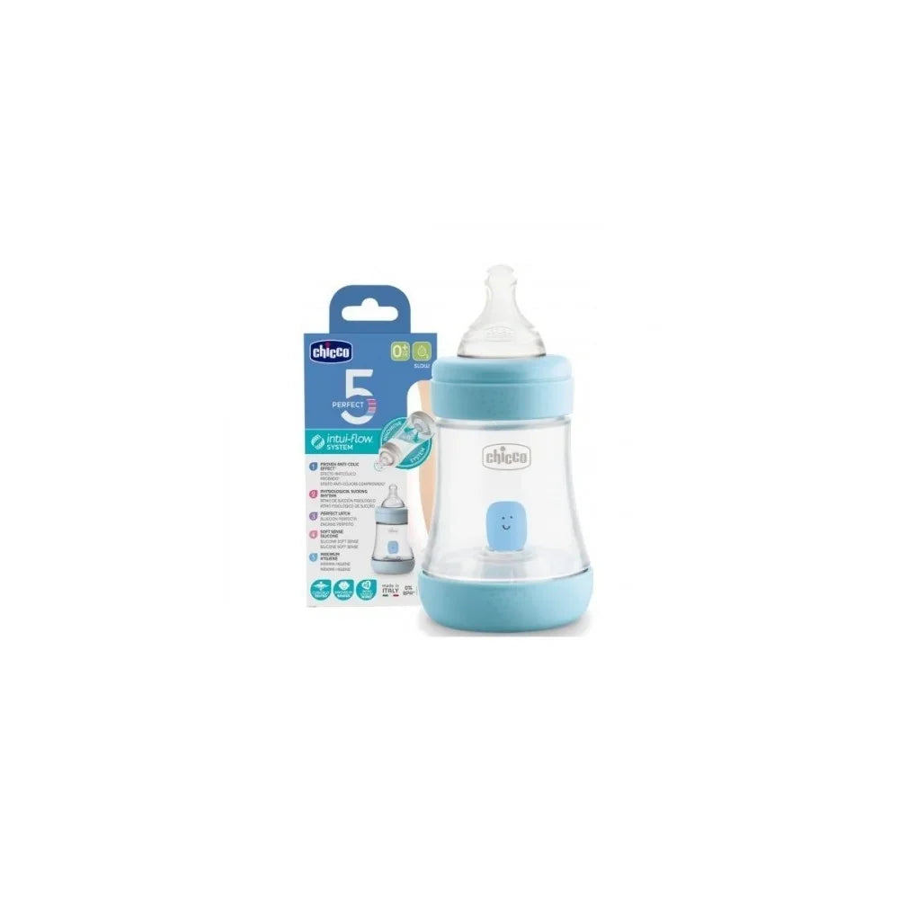 Chicco biberon 5 Perfect 150ml avec tétine douce pour bébé, anti-colique, original authentique | La Para Du Lac