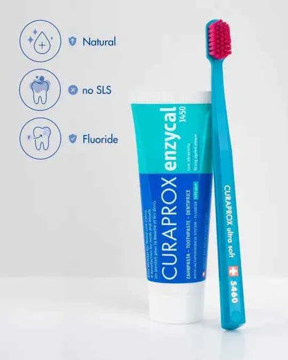 CURAPROX enzykal dentifrice 75ml avec brosse à dents ultra douce | La Para Du Lac