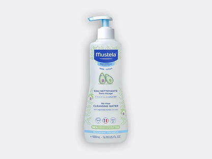 Mustela Eau Nettoyante Sans Rinçage 500ml pour bébé - peau normale, formule douce avec avocat bio | La Para Du Lac