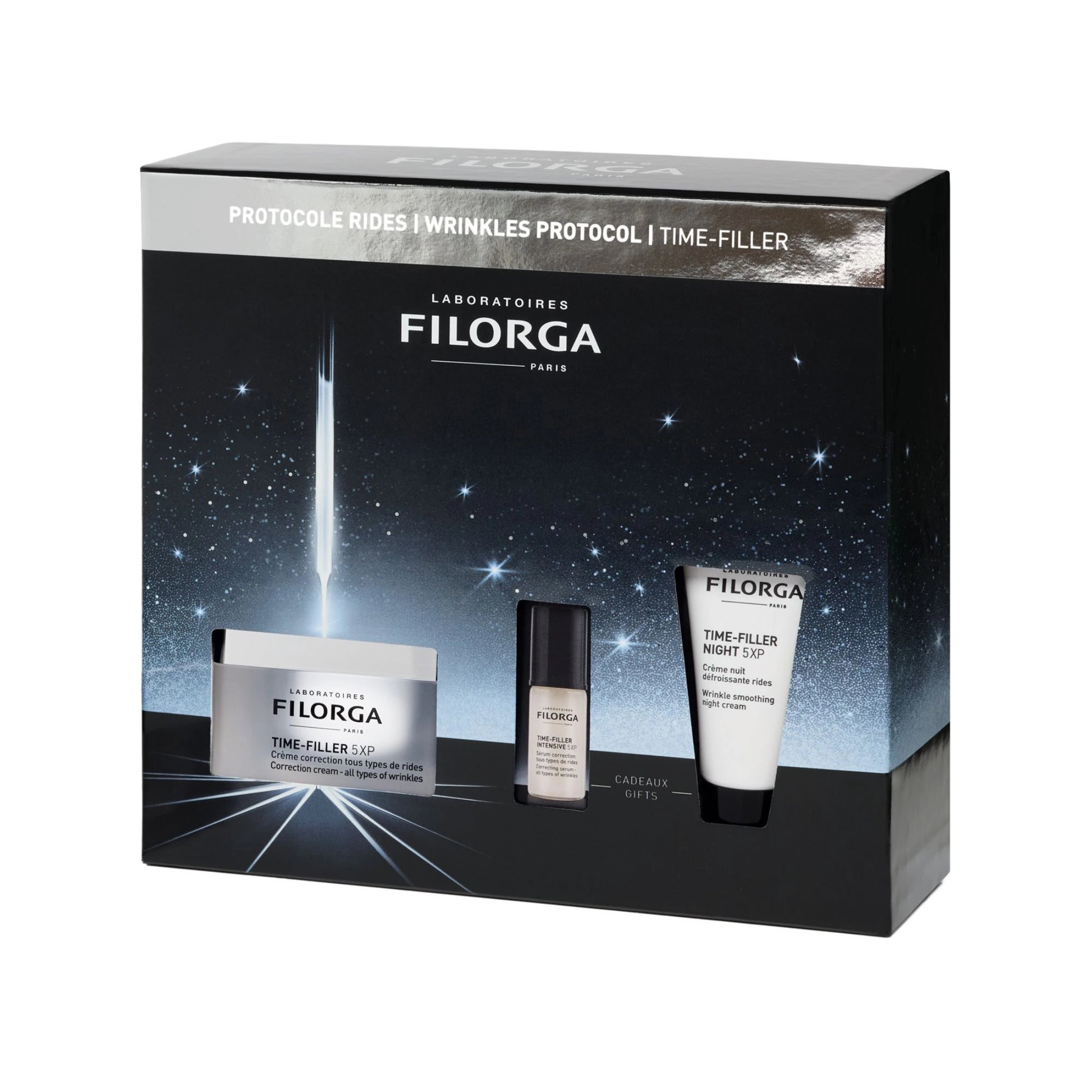 Filorga Time Filler 5XP Coffret Protocole Rides avec crème anti-rides, crème nuit et sérum – Pack anti-âge Filorga Tunisie