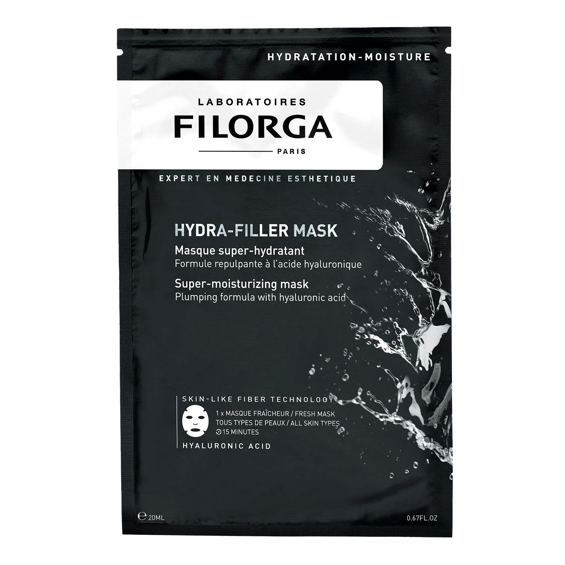 FILORGA HYDRA-FILLER MASK – Masque hydratant visage à l’acide hyaluronique sur laparadulac.com, parapharmacie en ligne en Tunisie