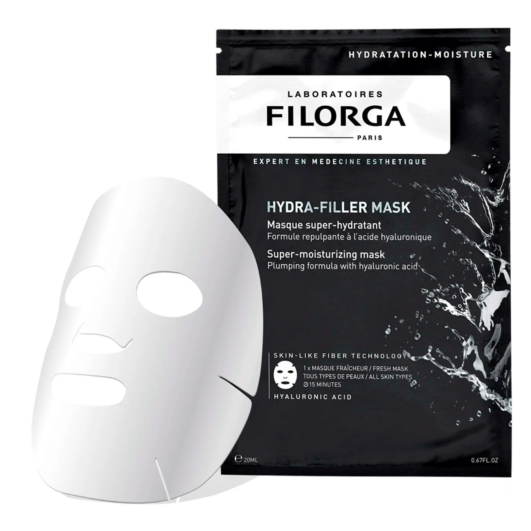 FILORGA HYDRA-FILLER MASK – Masque hydratant visage à l’acide hyaluronique sur laparadulac.com, parapharmacie en ligne en Tunisie