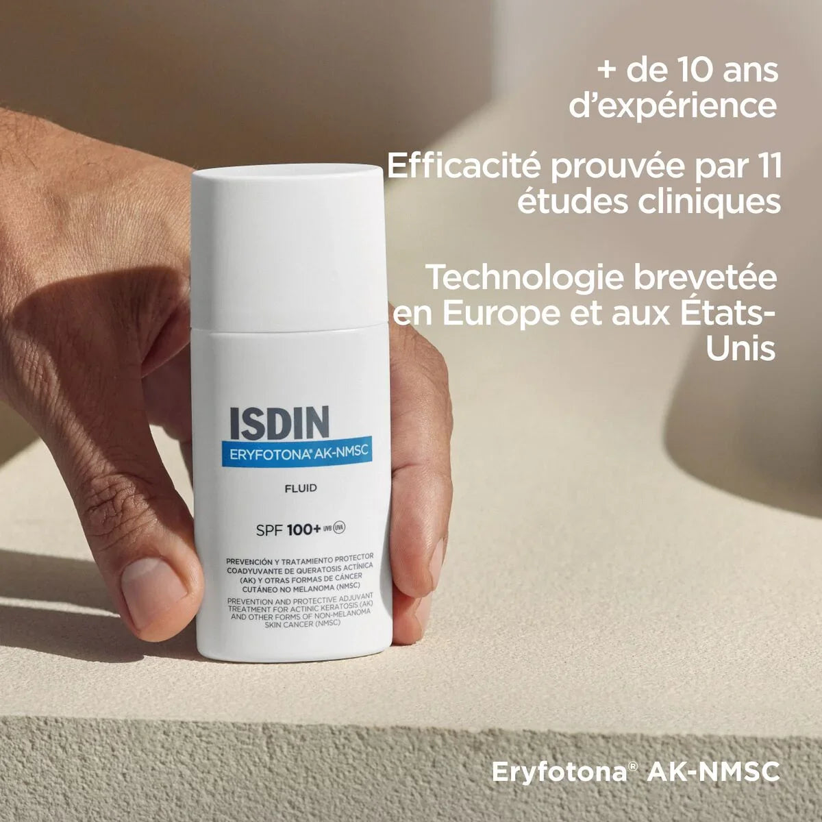 ISDIN Eryfotona AK-NMSC Fluid SPF 100+ pour prévention et traitement des lésions cutanées | La Para Du Lac