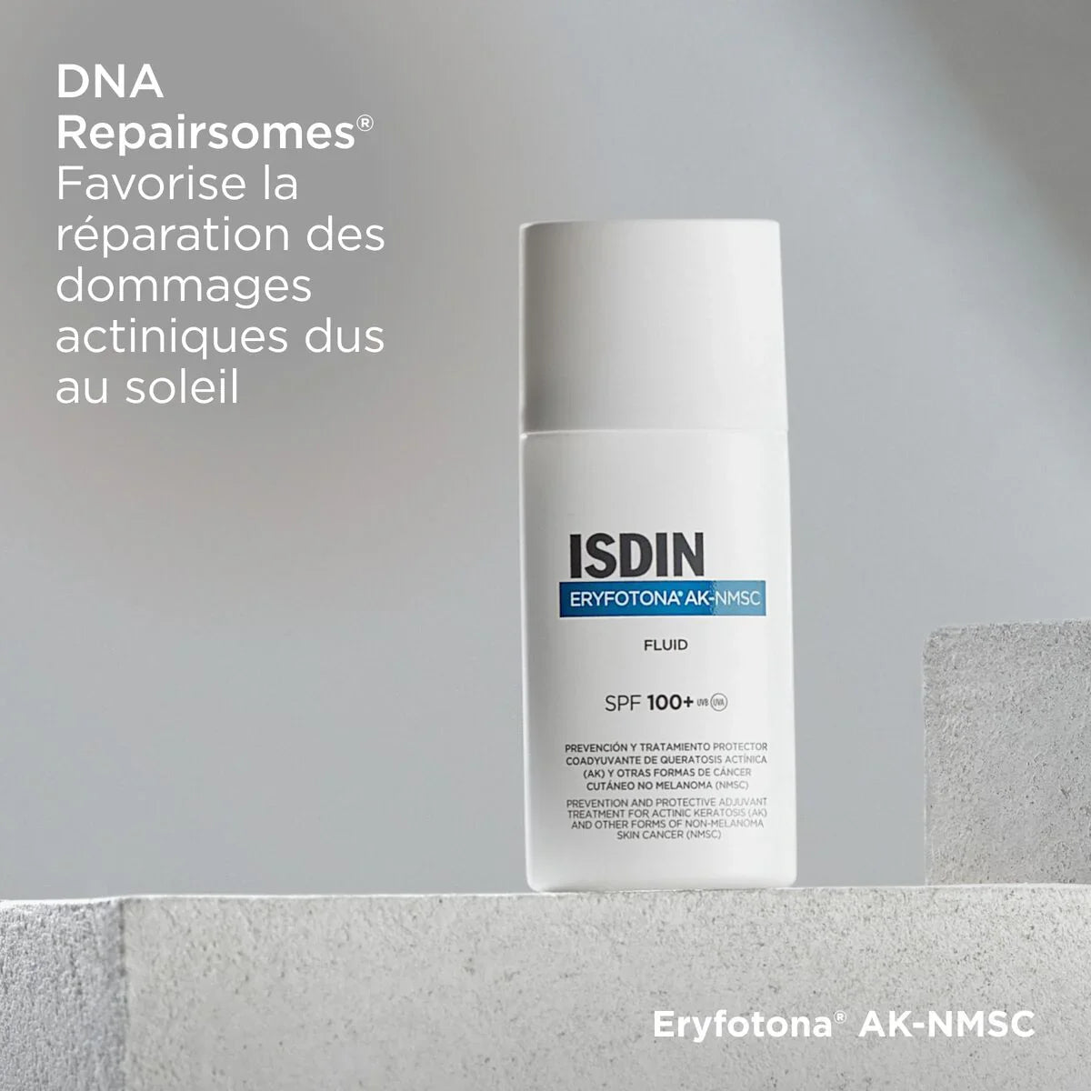 ISDIN Eryfotona AK-NMSC Fluid SPF 100+ pour réparation des dommages actiniques | La Para Du Lac