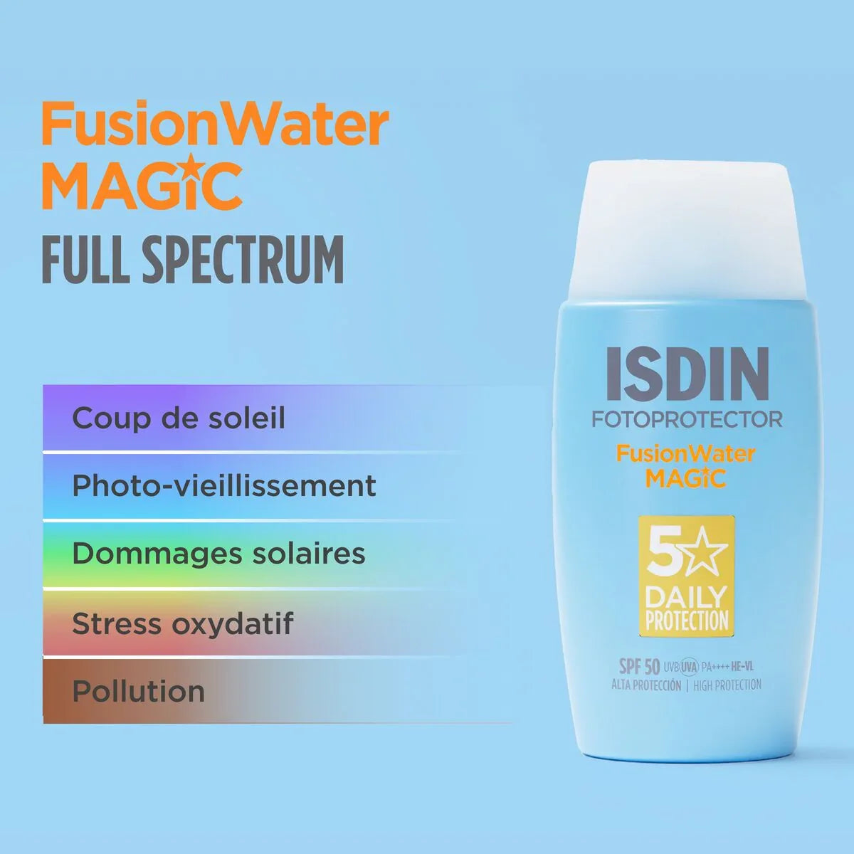 ISDIN Fusion Water Magic Invisible SPF50+ Tunisie original authentique - parapharmacie en ligne La Para Du Lac