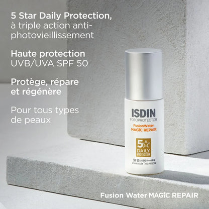 ISDIN Fotoprotector Fusion Water Magic Repair SPF50 Tunisie original authentique - parapharmacie en ligne La Para Du Lac