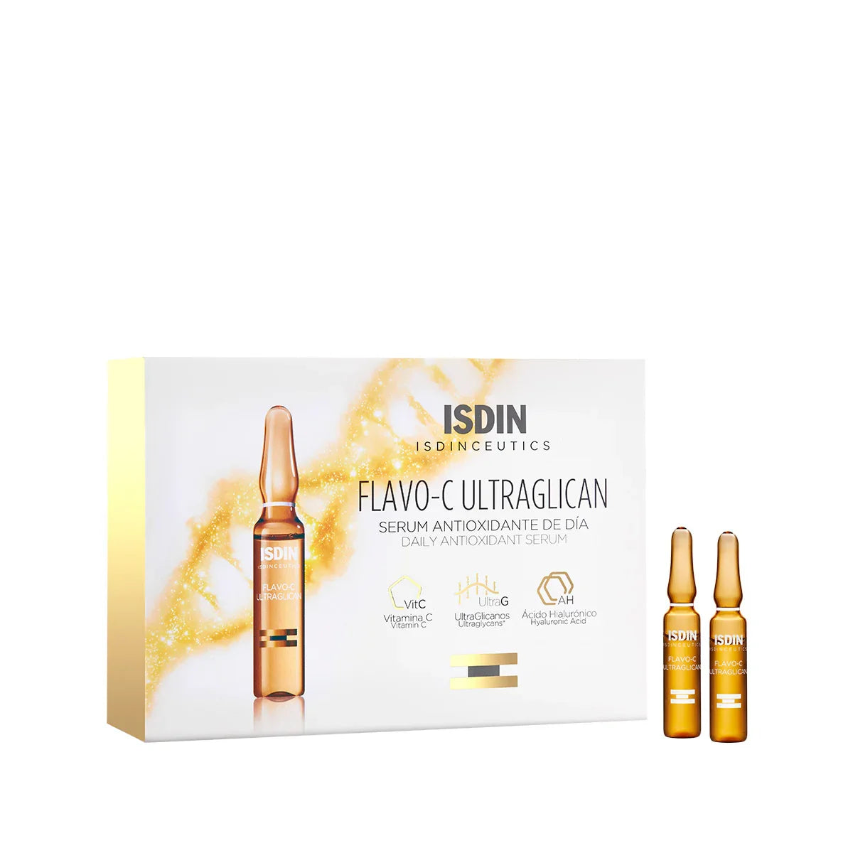 ISDIN Flavo-C Ultraglican sérum antioxidante de jour avec vitamine C et acide hyaluronique | La Para Du Lac