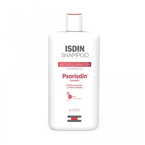 Shampooing Isdin Psorisdin Antidesquamation 400ml pour cuir chevelu sujet aux démangeaisons et rougeurs - Disponible sur La Para du Lac Tunisie.
