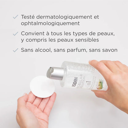 ISDIN Micellar Solution 4 en 1 pour peaux sensibles, sans alcool ni parfum | La Para Du Lac