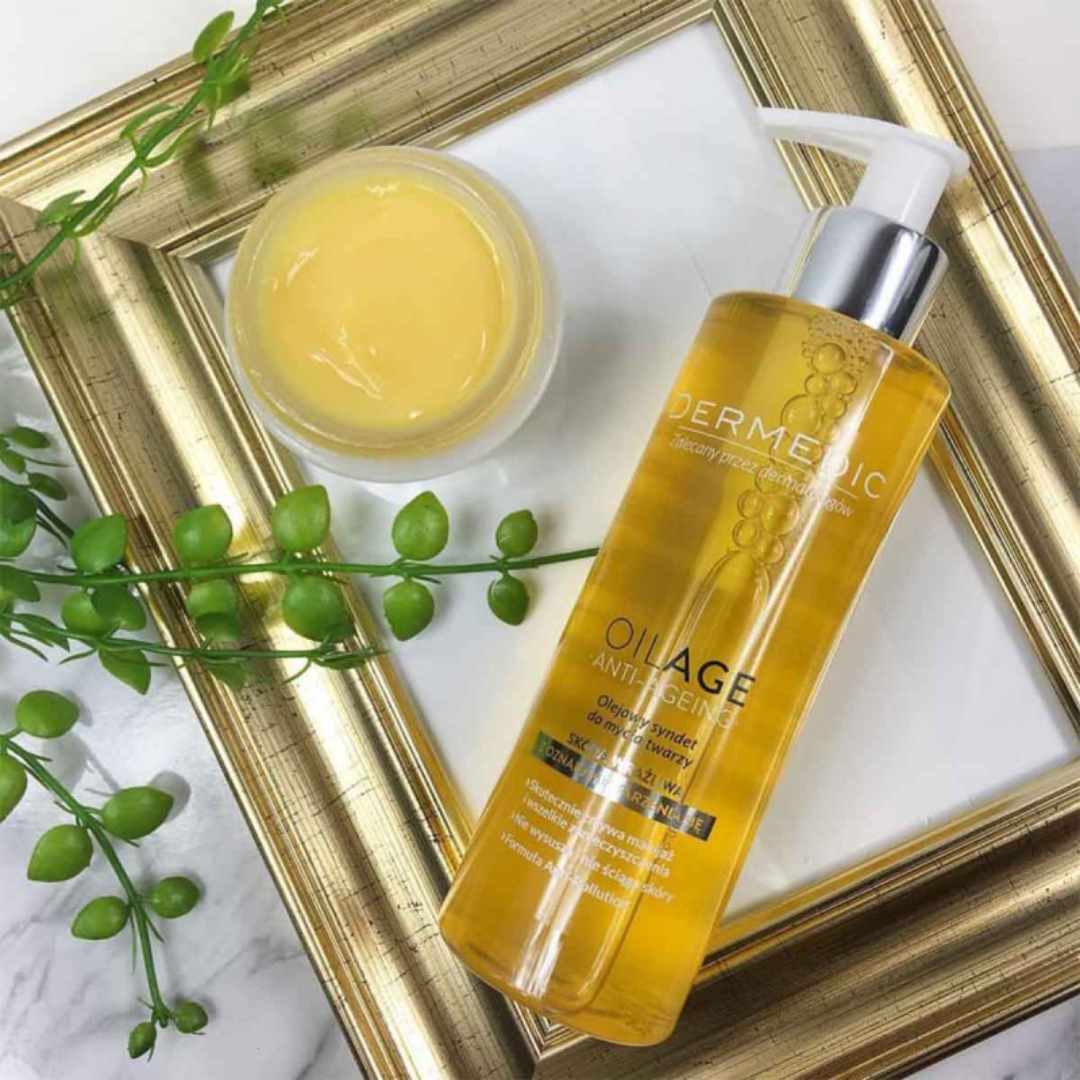 Gel nettoyant huileux Dermedic Oilage pour visage sensible et mature, sur laparadulac.com, parapharmacie Tunisie.