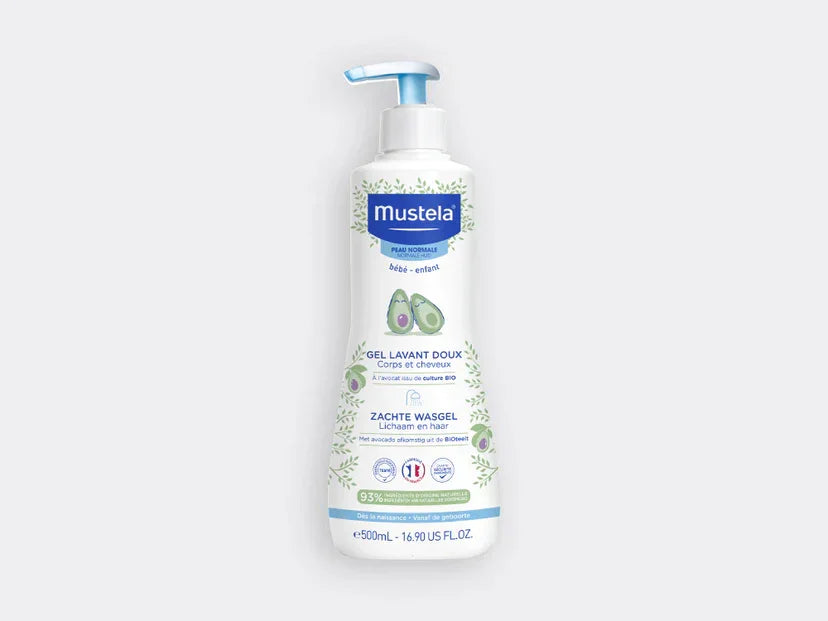 Mustela Gel Lavant Doux 500ml pour peau normale bébé-enfant, à l'avocat bio | La Para Du Lac