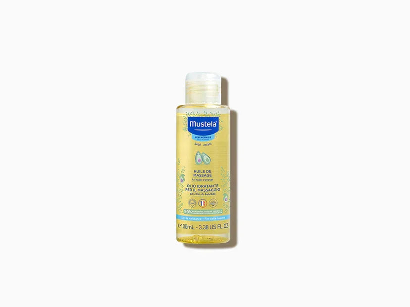 Mustela Huile de Massage 100ml à l'huile d'avocat pour bébé, hydratante et douce | La Para Du Lac