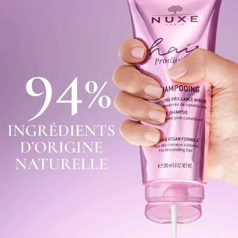 Nuxe Hair Prodigieux Shampooing 200ml pour cheveux sublimes, formule vegan et 94% d'ingrédients naturels | La Para Du Lac