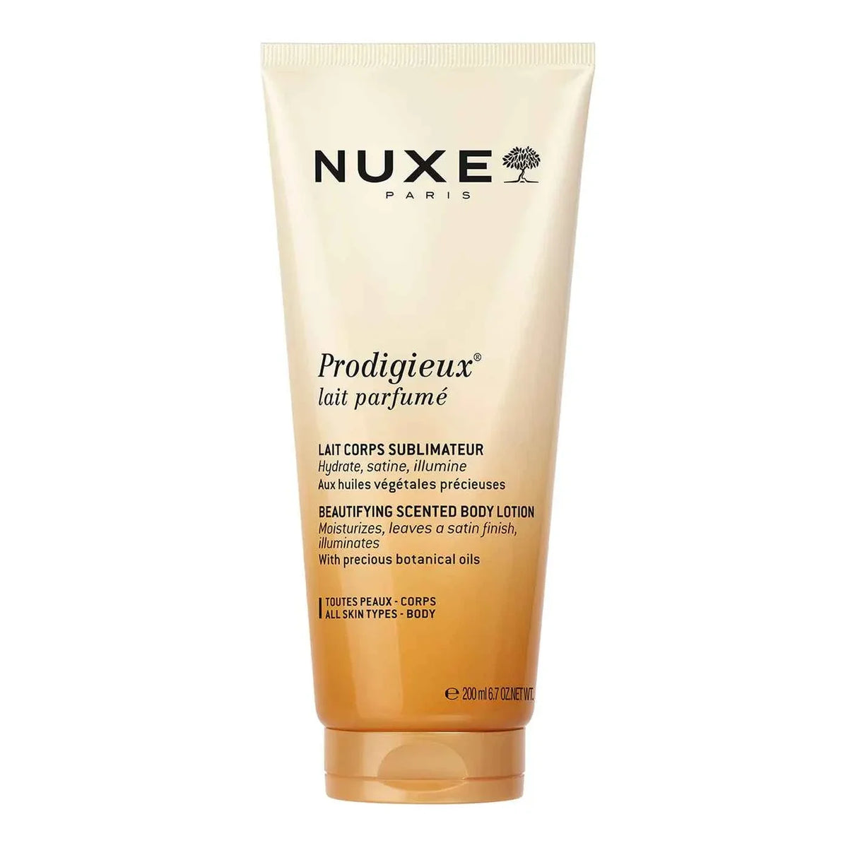 Nuxe Prodigieux lait parfumé 200ml hydratant et illuminant pour tous types de peau | La Para Du Lac