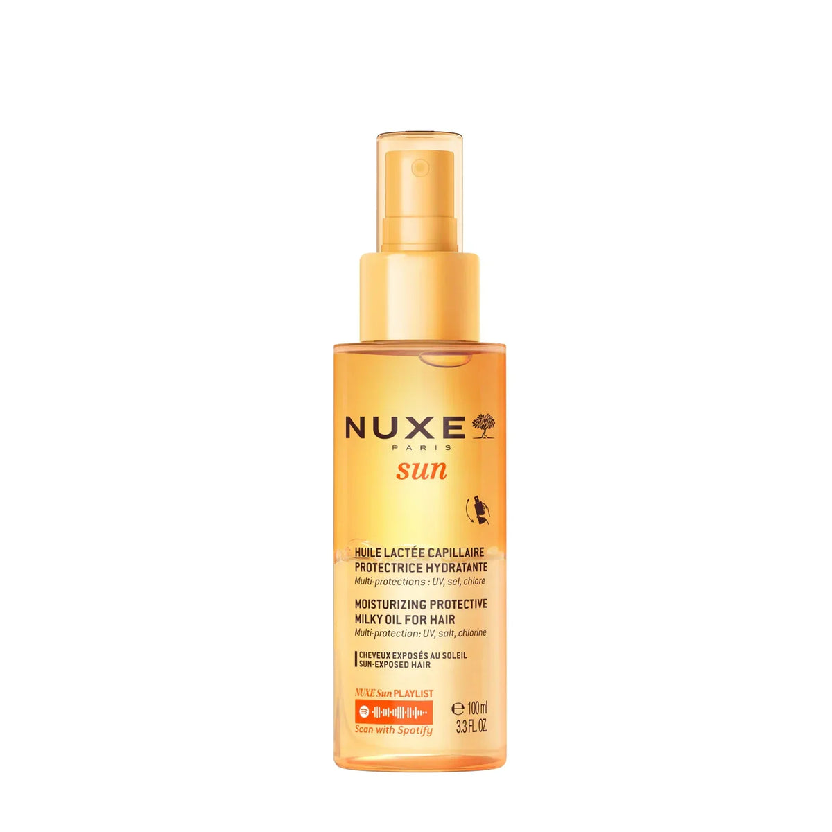 Nuxe Sun Huile lactée capillaire protectrice hydratante 100ml pour cheveux exposés au soleil | La Para Du Lac