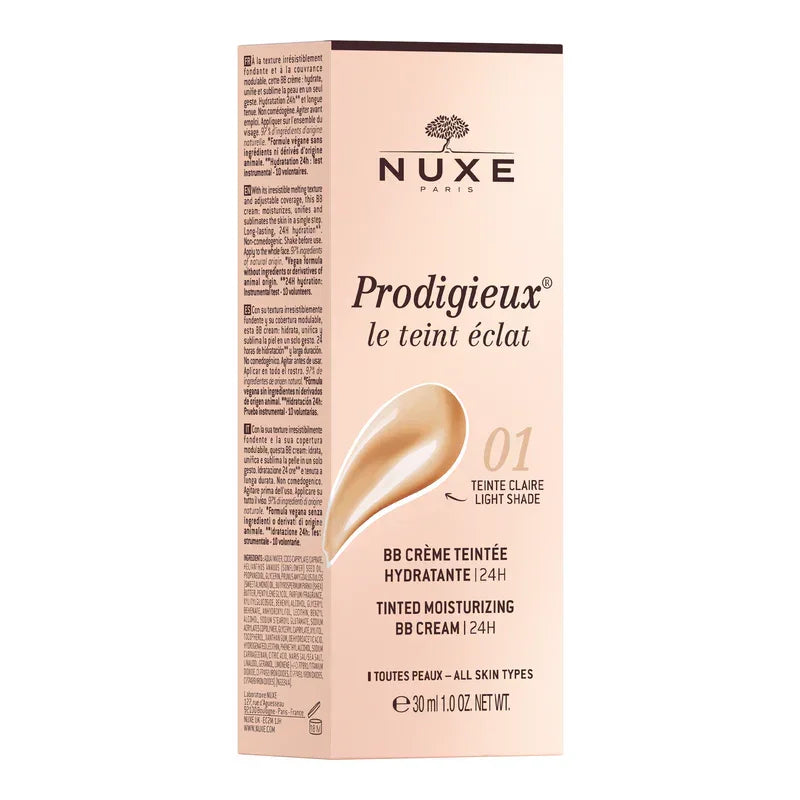 Nuxe Prodigieux le teint éclat BB crème teintée hydratante 24H teinte claire | La Para Du Lac