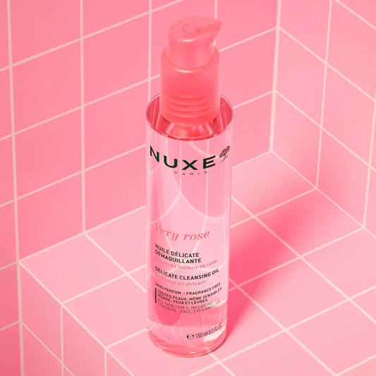 Nuxe Very Rose huile démaquillante 150ml, peaux sensibles, parfumée à l'huile de rose | La Para Du Lac