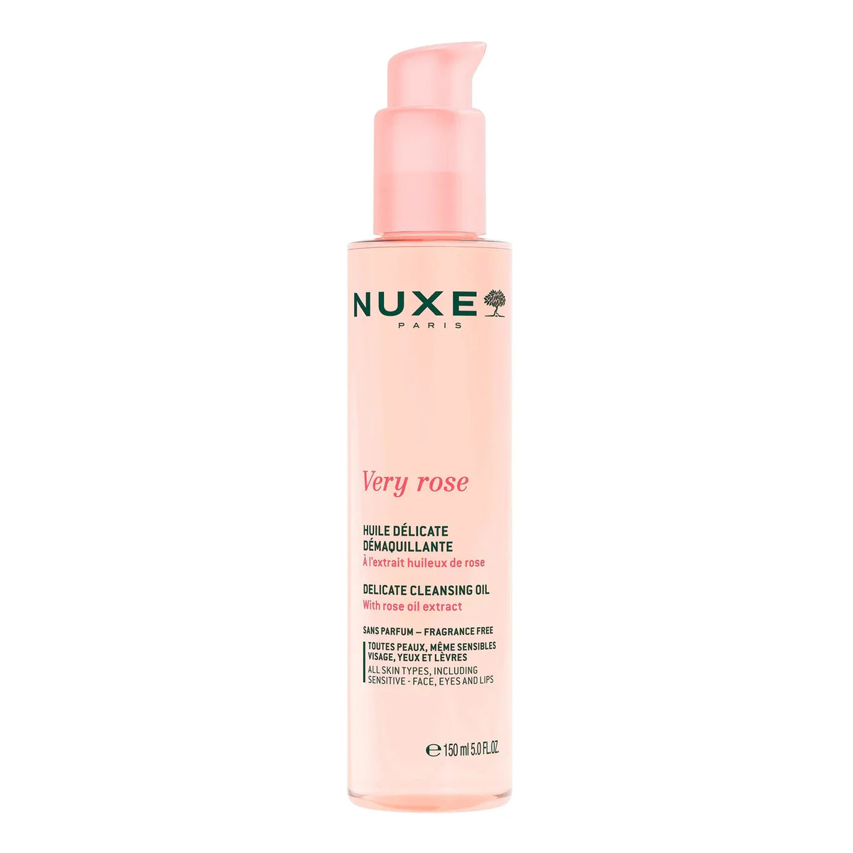 Nuxe Very Rose Huile Délicate Démaquillante 150ml, pour peaux sensibles | La Para Du Lac