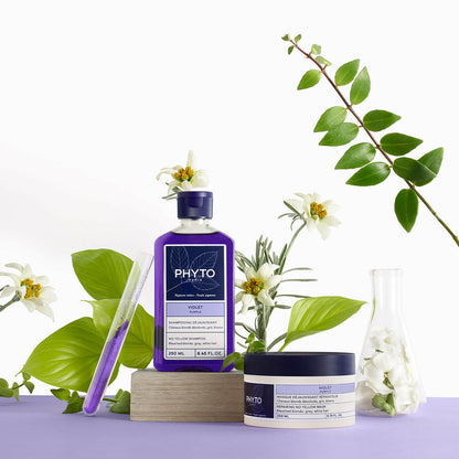 PHYTO VIOLET Shampooing déjaunissant cheveux gris, blancs ou blonds – disponible sur laparadulac.com, parapharmacie en ligne en Tunisie