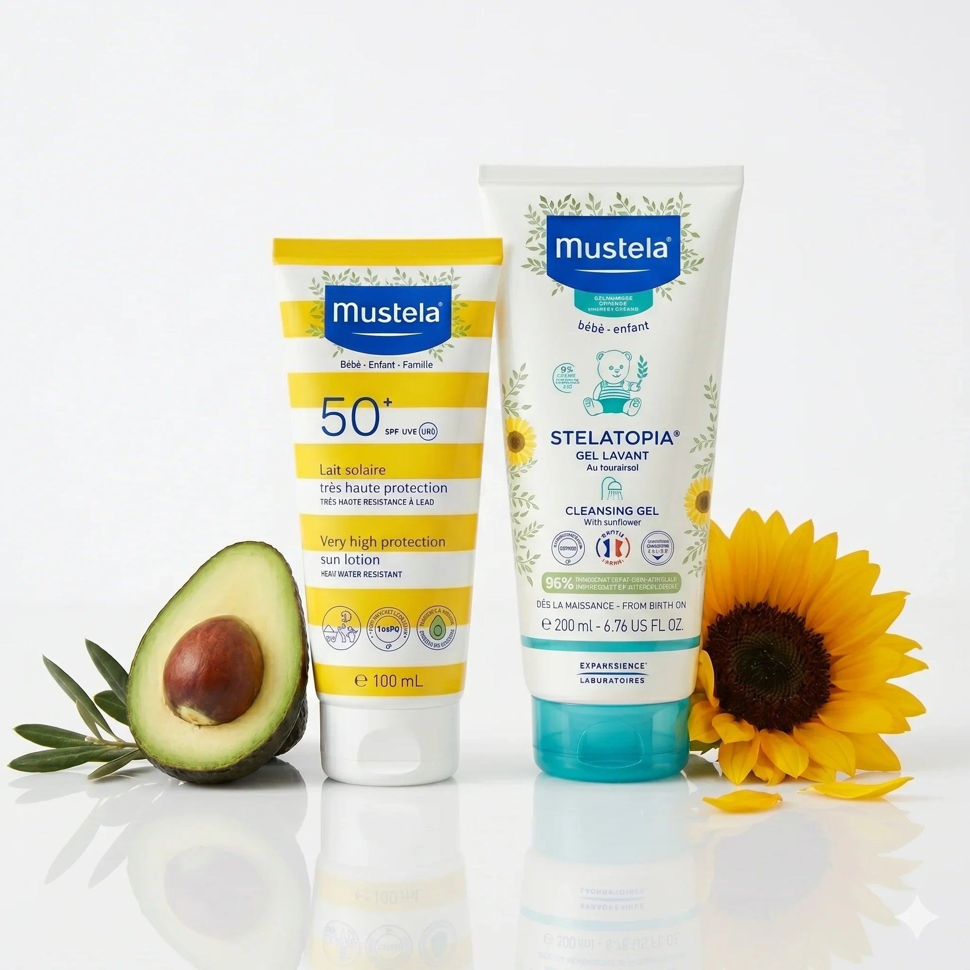 MUSTELA Pack N°2 – Lait Solaire SPF50 & Stelatopia Gel Lavant −50% Tunisie original authentique - parapharmacie en ligne La Para Du Lac