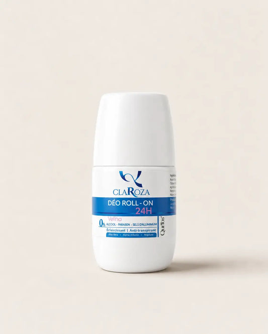 Qurios Claroza Roll On Velina 50 ml, déodorant soin corps quotidien.