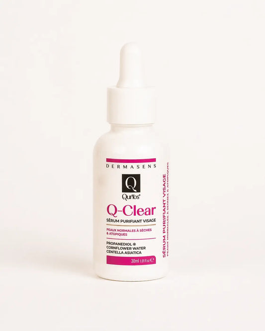 Qurios Q-Clear Sérum Apaisant, soin visage pour peaux normales à sèches et atopiques.