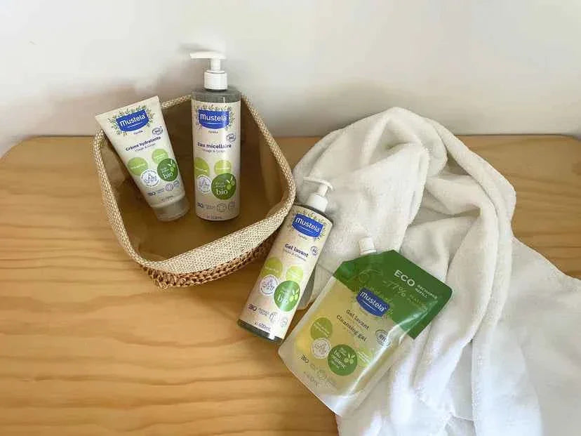 Mustela Crème hydratante et Eau micellaire bébé bio, soins doux pour peau sensible | La Para Du Lac