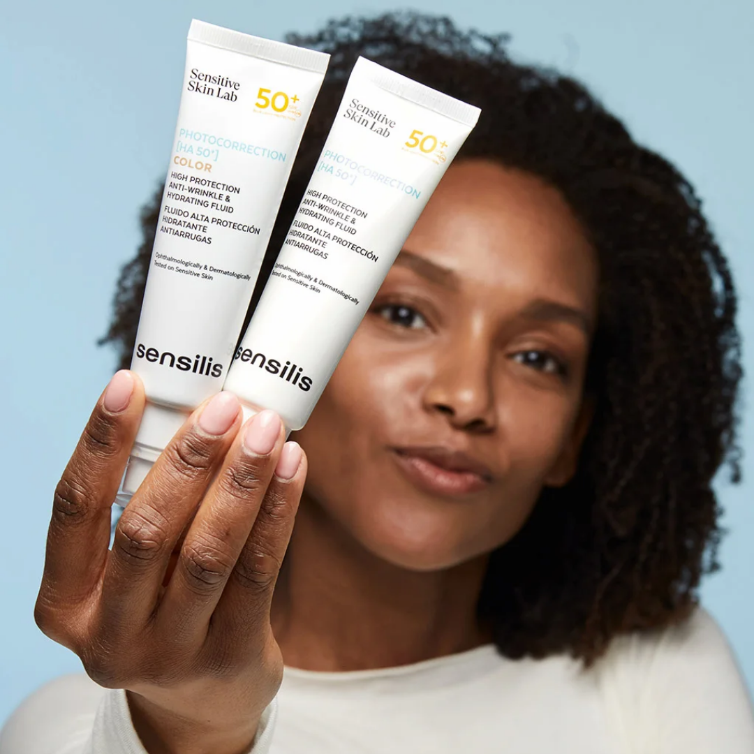 “Sensilis Photocorrection HA 50+ fluide teinté SPF50+ 50ml – soin anti-rides visage et protection solaire, parapharmacie Tunisie laparadulac.com”
