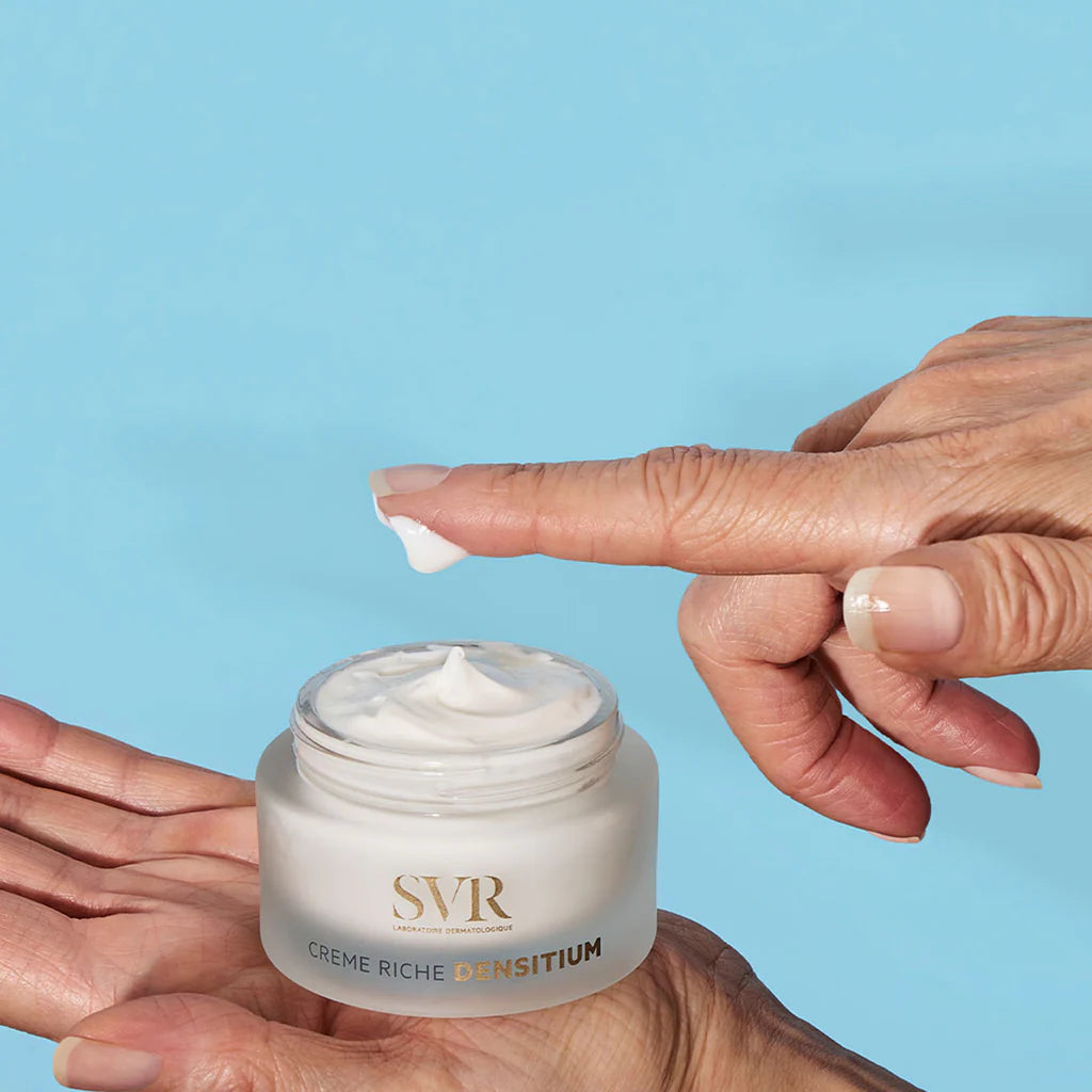 SVR Densitium Crème Riche, soin visage anti-âge et raffermissant pour peaux très sèches, disponible sur La Para du Lac Tunisie.