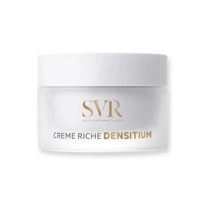 Pot de crème riche SVR Densitium, soin nourrissant et anti-relâchement pour le visage, disponible au meilleur prix chez La Para du Lac en Tunisie.