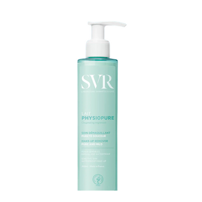 SVR PHYSIOPUR Lait Démaquillant 200ml – Soin doux nettoyant pour peaux sensibles – En vente sur LaParaDuLac.com, meilleure parapharmacie en ligne en Tunisie