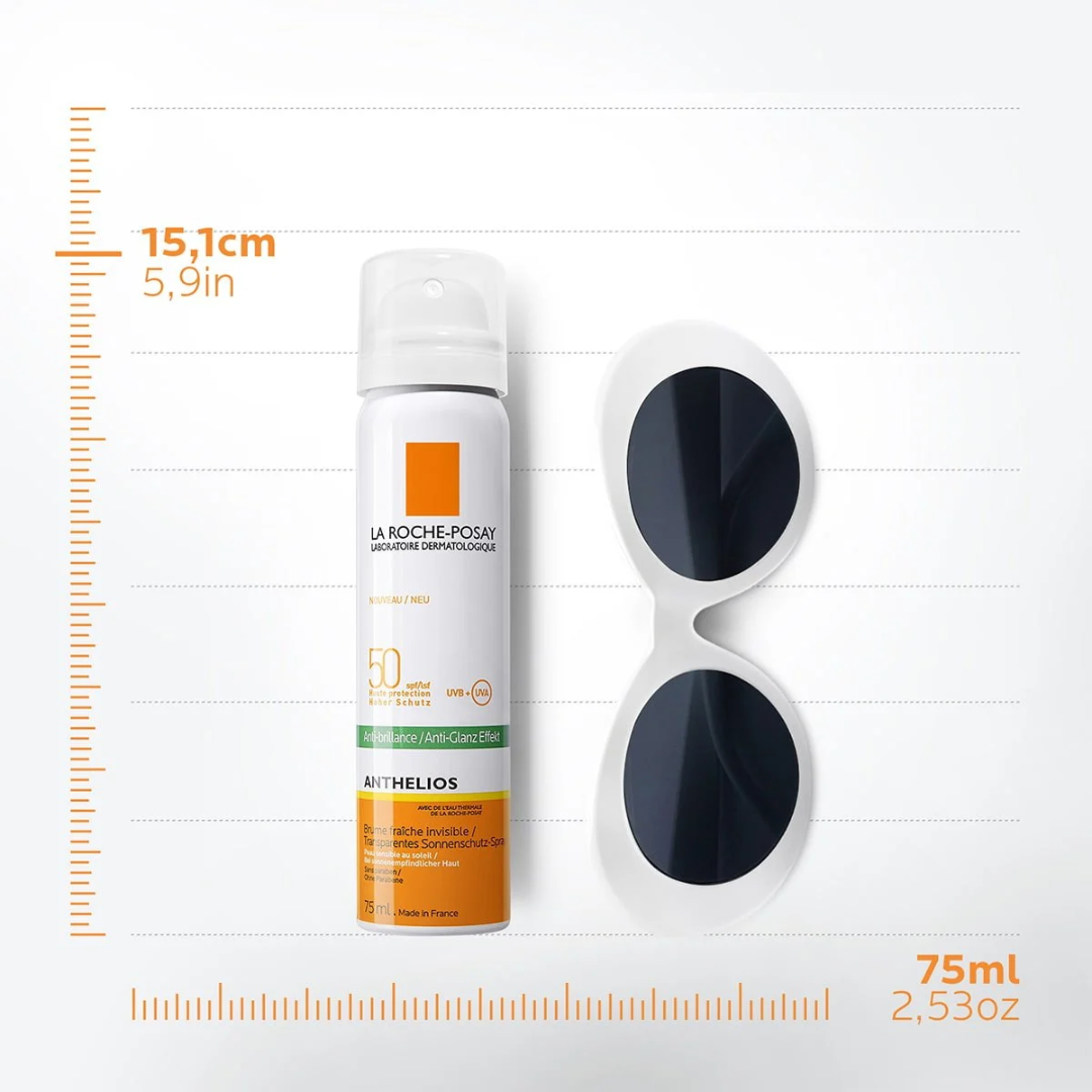 Brume solaire Anthelios SPF50 La Roche-Posay – protection solaire invisible matifiante pour peaux grasses – parapharmacie en ligne Tunisie – laparadulac.com

