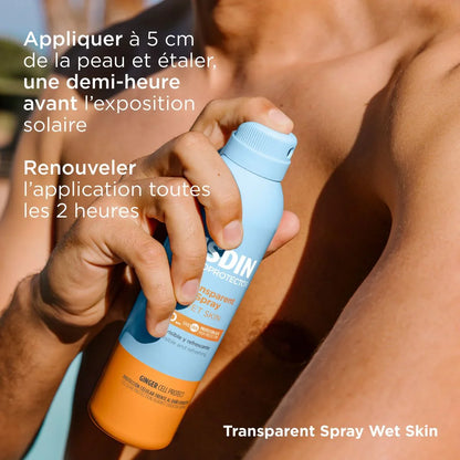 ISDIN Spray Solaire Transparent Peau Mouillée SPF50 | La Para Du Lac